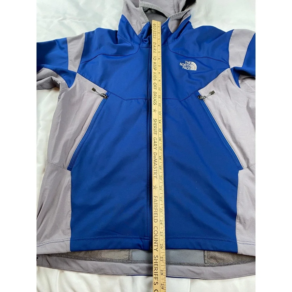 The North Face Flight Series Windstopper Jacket Mens XL Blue Grey Excellent Hood